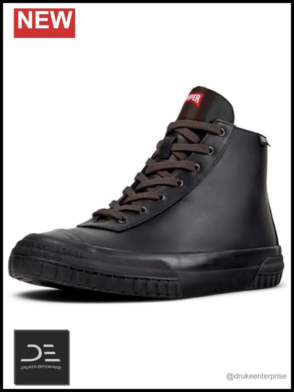 Camper Women's Knee-High Sneaker Bootie Leather Zipper Water Resistant
